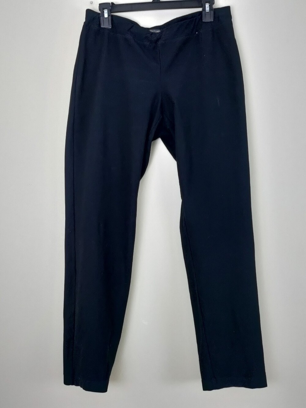 Eileen Fisher Stretch Elastic Waist Pull-On Midrise Sz Medium Straight Leg Pants